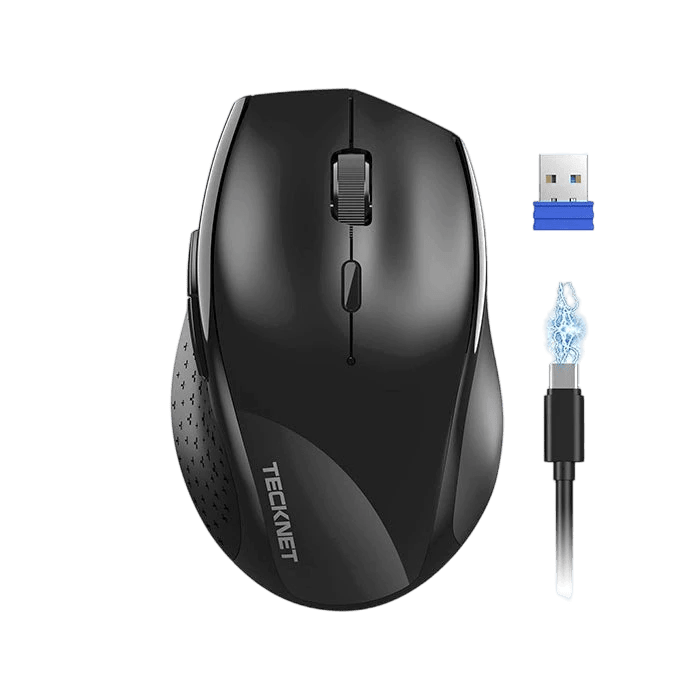 TECKNETTECKNET Wireless Mouse Rechargeable, 6 Button 6400 DPI