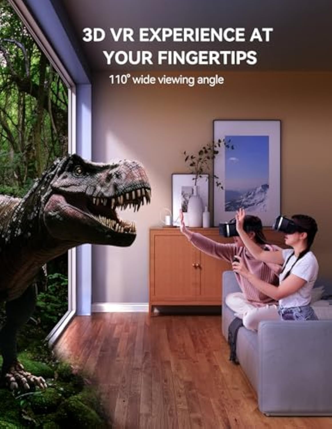 TECKNET VR Headset for Phone, Virtual Reality Headsets