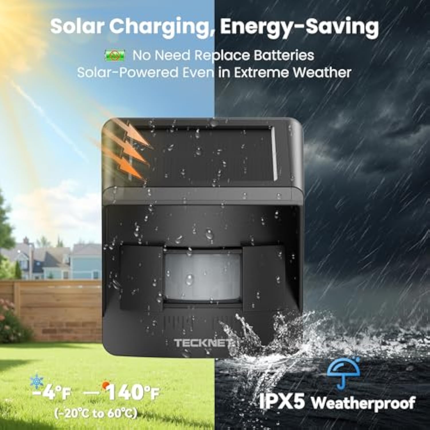 TECKNET Solar Wireless Driveway Alarm