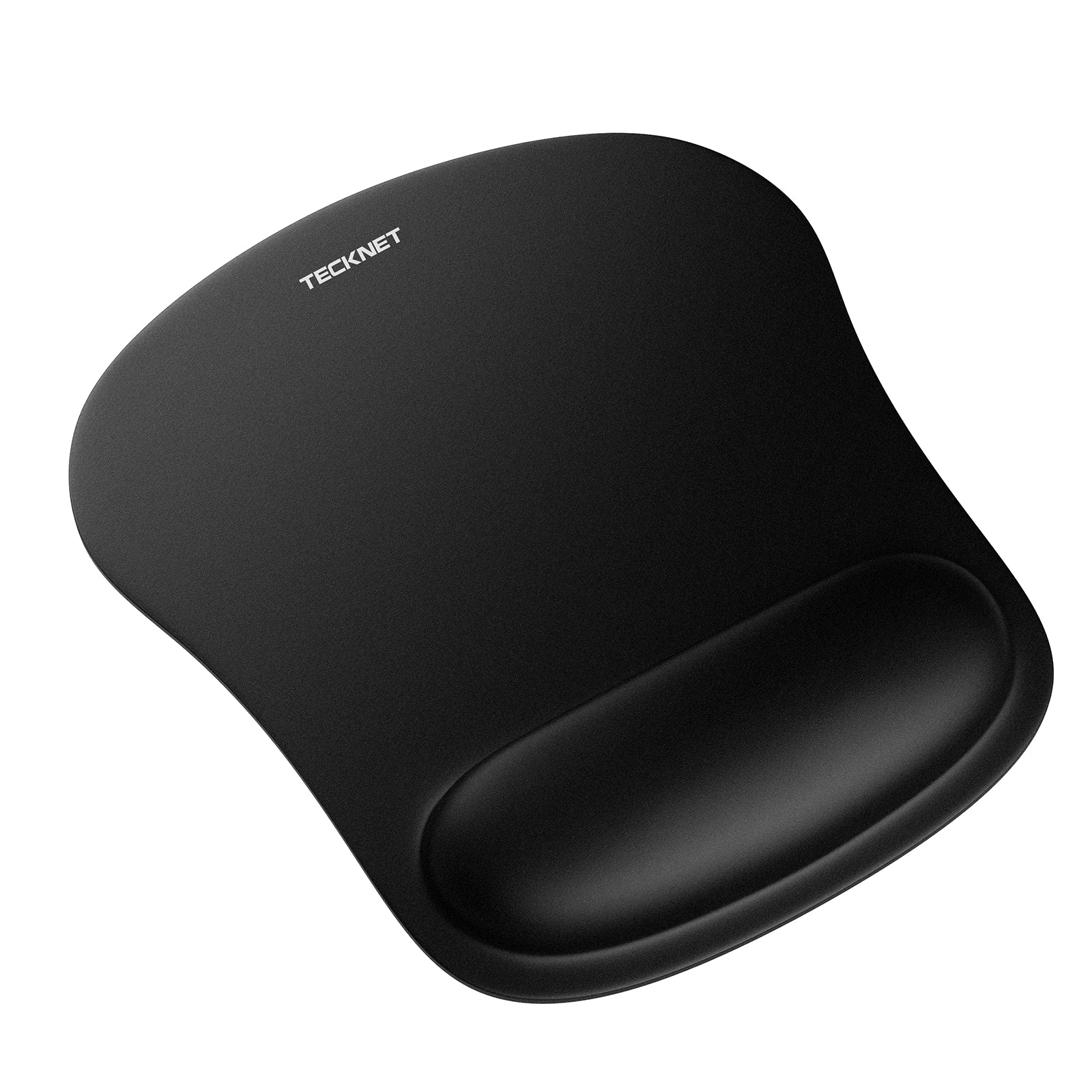 TECKNET BASICS Mouse Pad with Wrist Support, Ergonomic Gaming Mouse Pad for Pain Relief, Non-Slip Waterproof Desk Pad for Office, Study & Laptop, Black