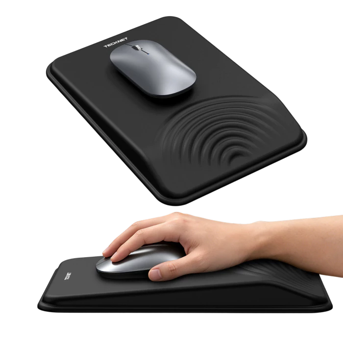 Ergonomic Mouse Pad with Memory Foam Wrist Support for Pain Relief & Comfort