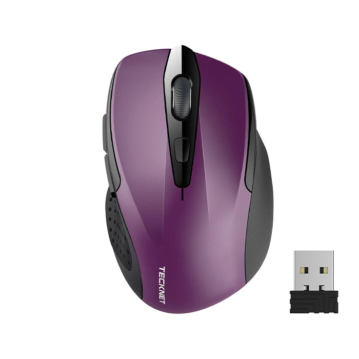 TECKNET Wireless Mouse, 2.4G Ergonomic Optical Mouse 2600 DPI, 5