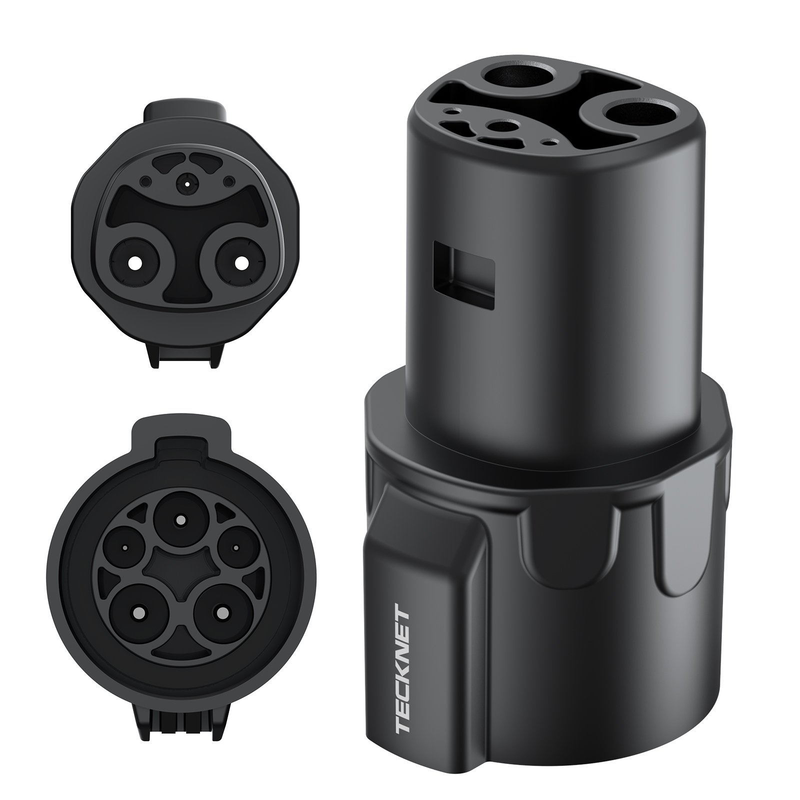 TECKNET J1772 to Tesla Charger Adapter, Max 80A 240V AC Fast Charging, SAE J1772 EV Charging Adapter for Tesla Model 3/Y/X/S, Plug and Play, Widely Compatible with EV Charging Stations