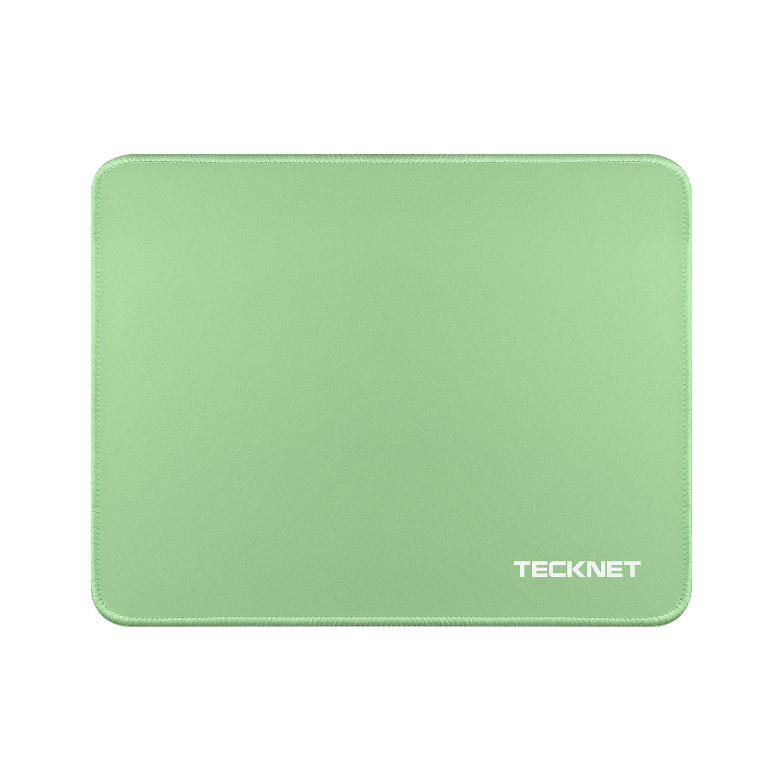 TECKNET BASICS Mouse Pad with Anti-fray Stitching, Waterproof Non-Slip Base, Stitched Edges Gaming Mouse Mat for Laptop, Compatible with Laser/Optical Mice - LT.Green