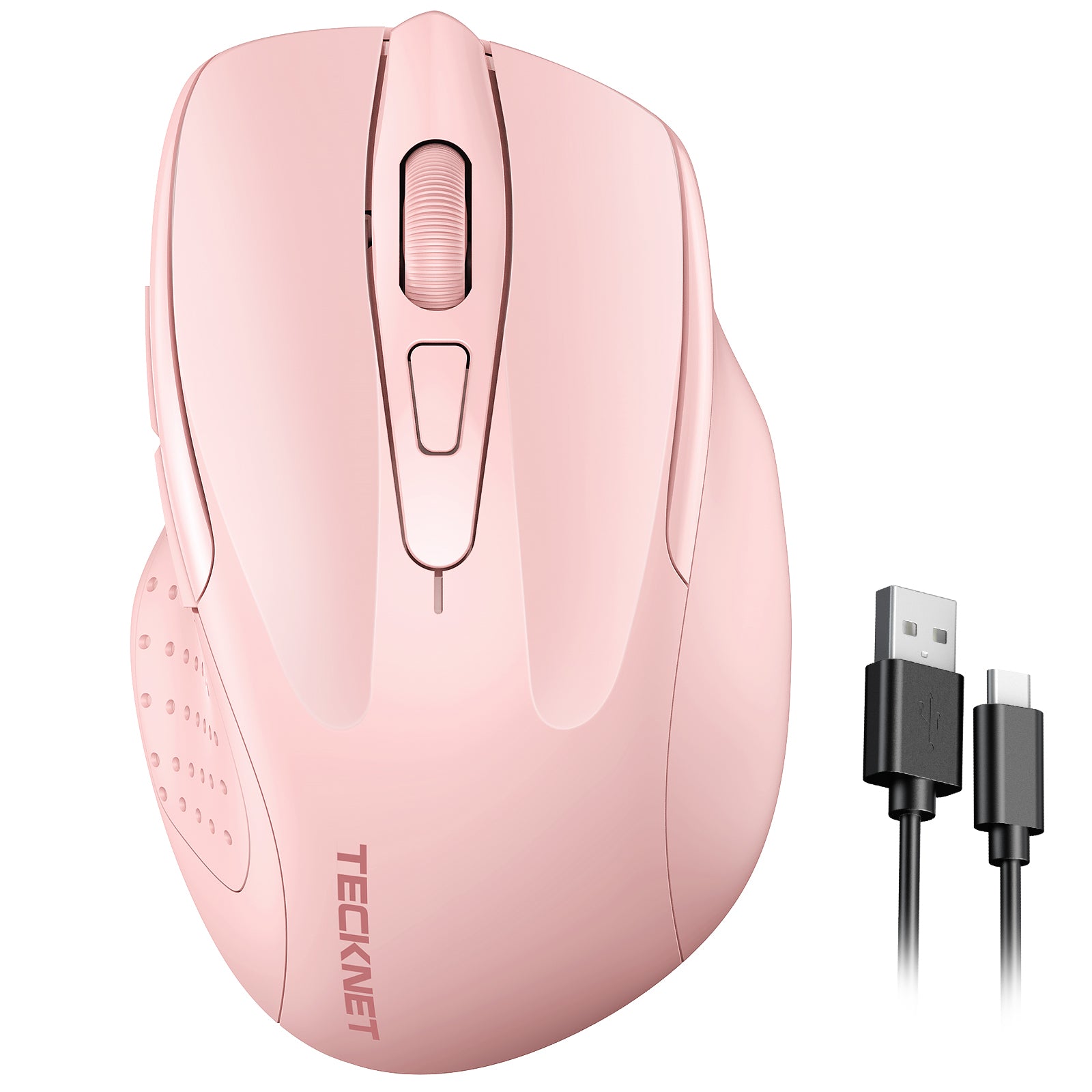 TECKNET Rechargeable Wireless Mouse, 2.4G Silent Mouse, 6 Adjustable 4800 DPI