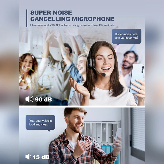 TECKNETTECKNET Bluetooth Headset With Mic Noise Canceling