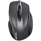 TECKNET Wireless Silent Mouse, Bluetooth 3.0/5.0 and 2.4GHz Connectivity Mouse