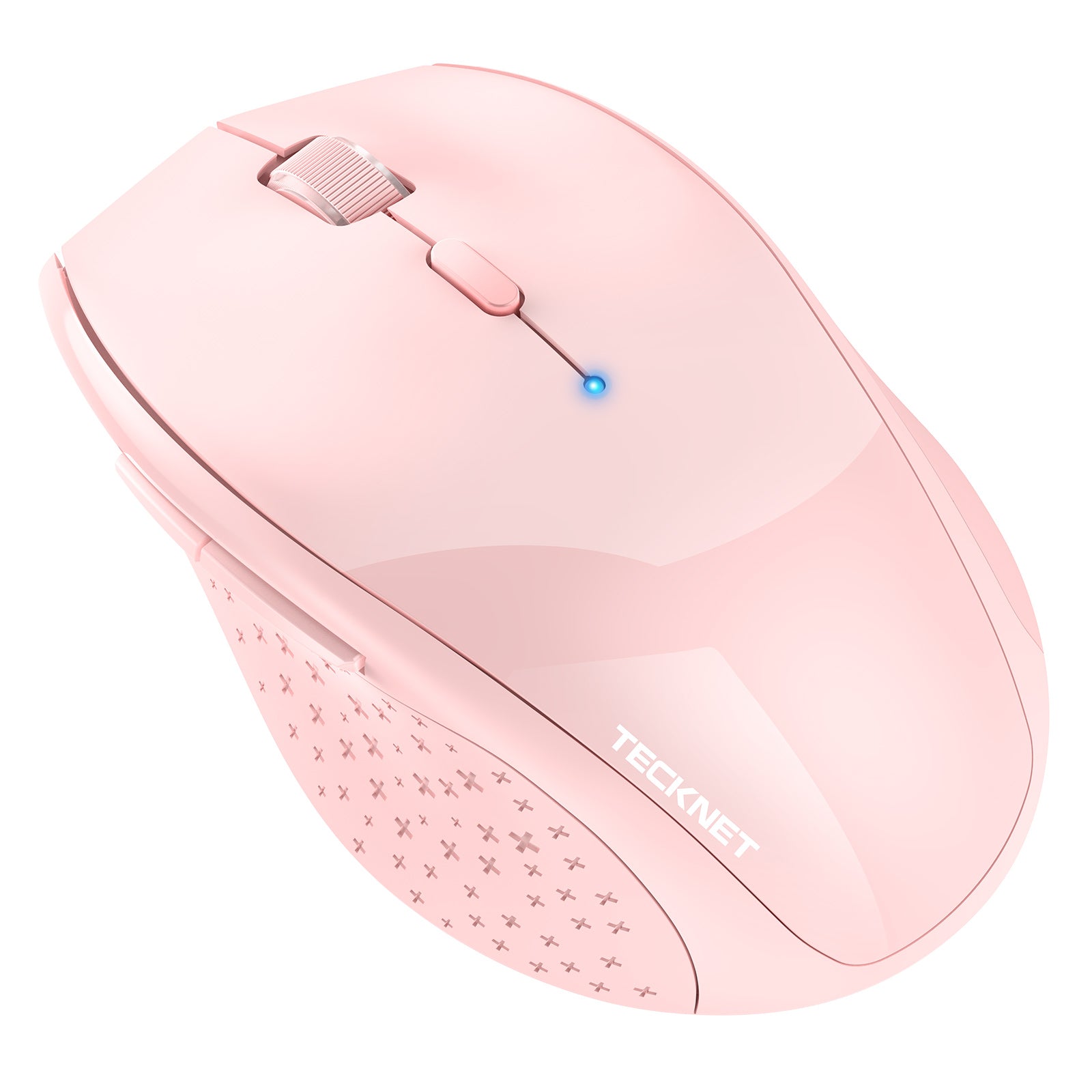 TECKNET Bluetooth Mouse, 4800 DPI Wireless Mouse, 2-Year Battery 6 Adjustable DPI, 6 Buttons Compatible with Laptop/Windows/Computer - Pink