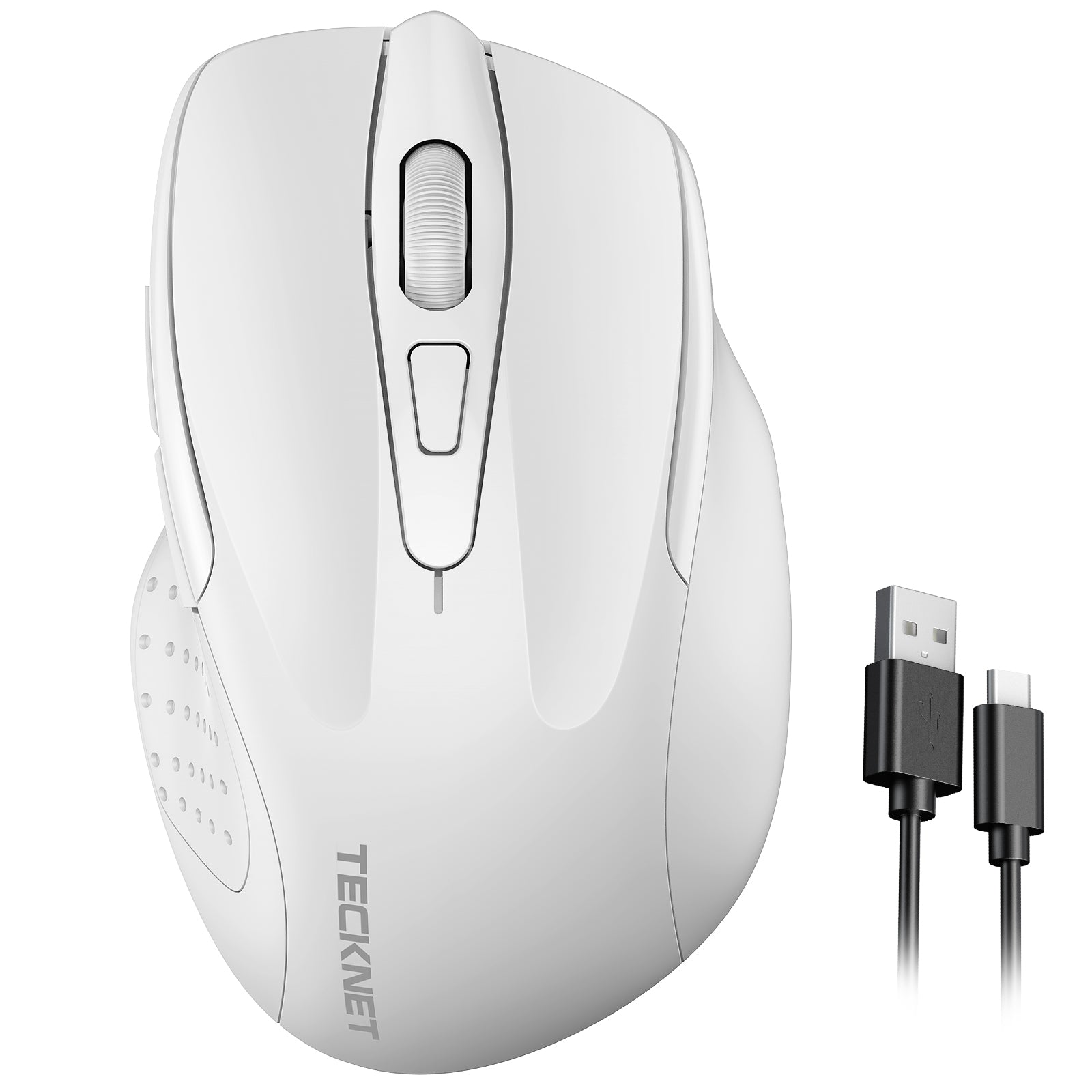 TECKNET Rechargeable Wireless Mouse, 2.4G Silent Mouse, 6 Adjustable 4800 DPI