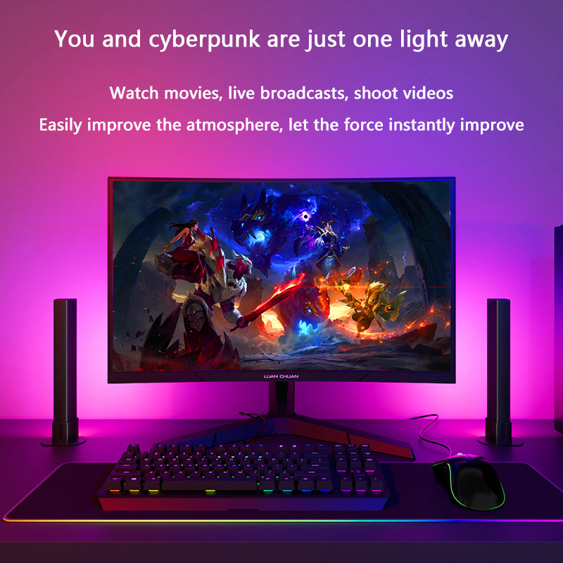RGB Light Bar, 10" LED Light Bar, 16 Million colors, APP Control USB Powered, Color Changing TV Backlight, Ambient Lighting for Desk, PC, Gaming, Party, 2 Pack