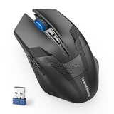 Tecknet Basics Wireless Mouse, USB Cordless Computer Mouse with 8 Buttons