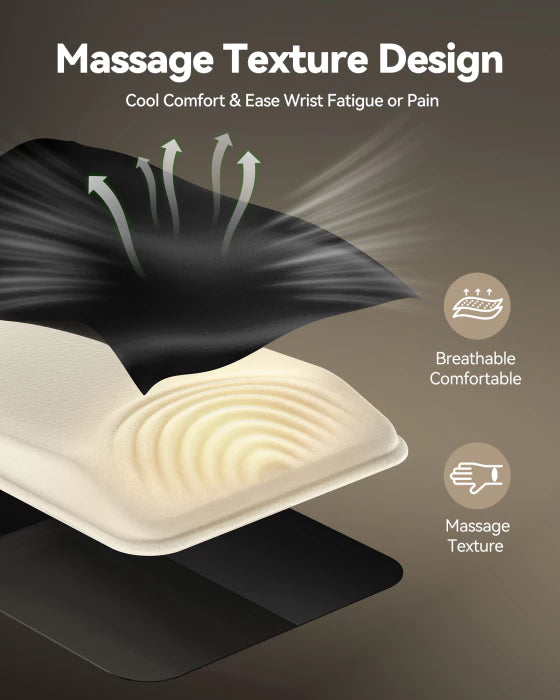Ergonomic Mouse Pad with Memory Foam Wrist Support for Pain Relief & Comfort