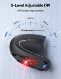 TECKNET Ergonomic Mouse, Wireless Vertical Mouse, 5 Adjustable DPI Levels