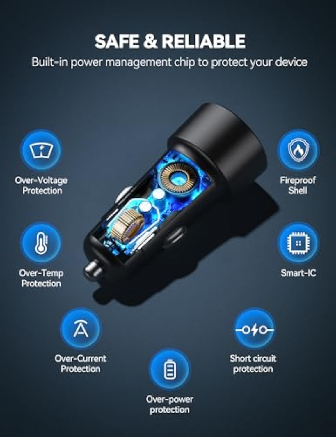 TECKNET USB C Car Charger [2Pack]
