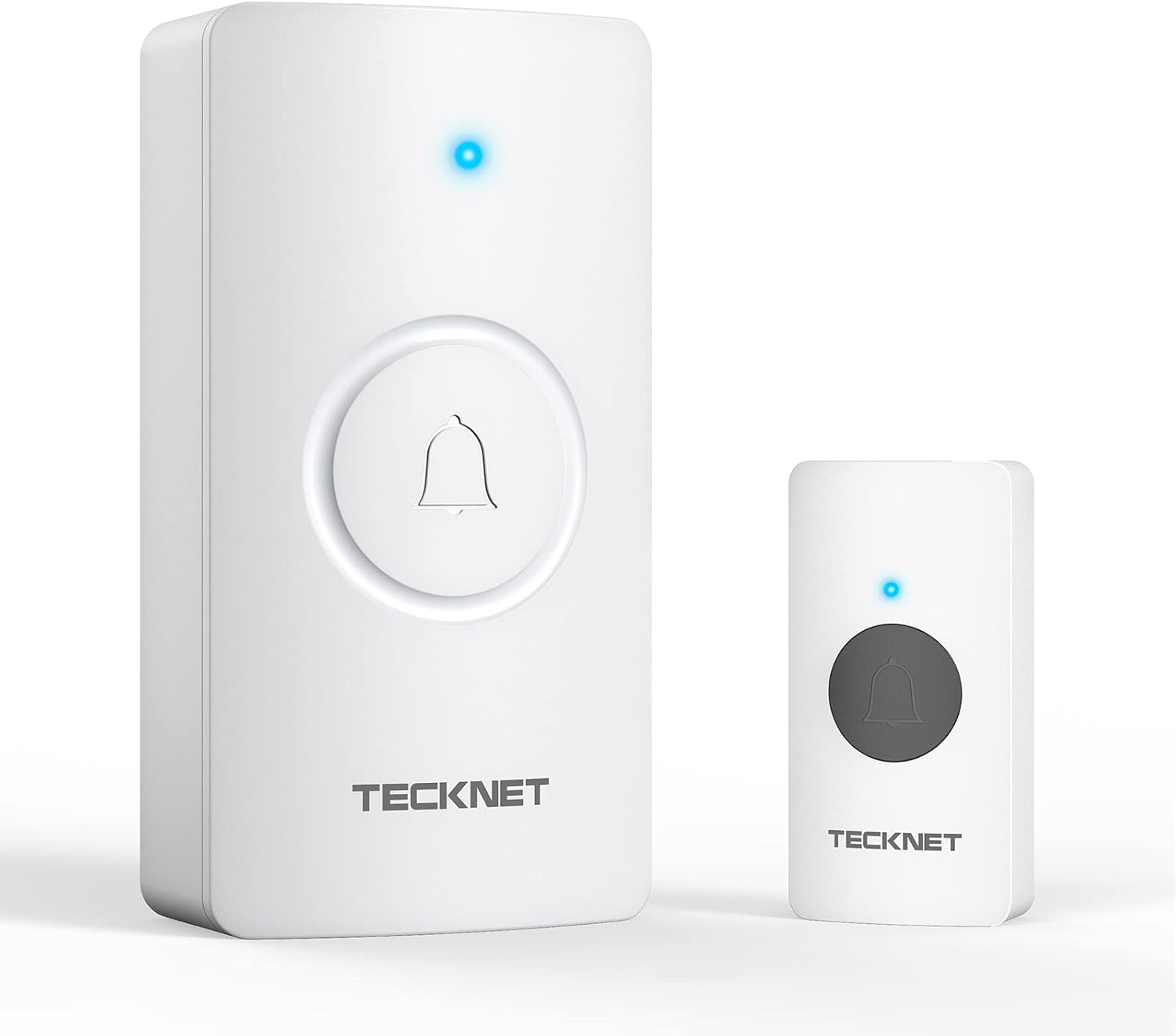 TECKNET Wireless Doorbell 1312FT, IP67 Waterproof Classroom Doorbell Battery-Powered Door Bell, 60 Chimes 5-Level Volume, 4.5-year Battery Life, Electric Doorbells No Plug-in Required for Home