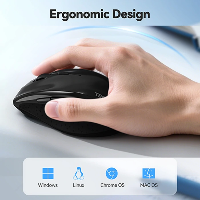TECKNETTECKNET Wireless Mouse Rechargeable, 6 Button 6400 DPI