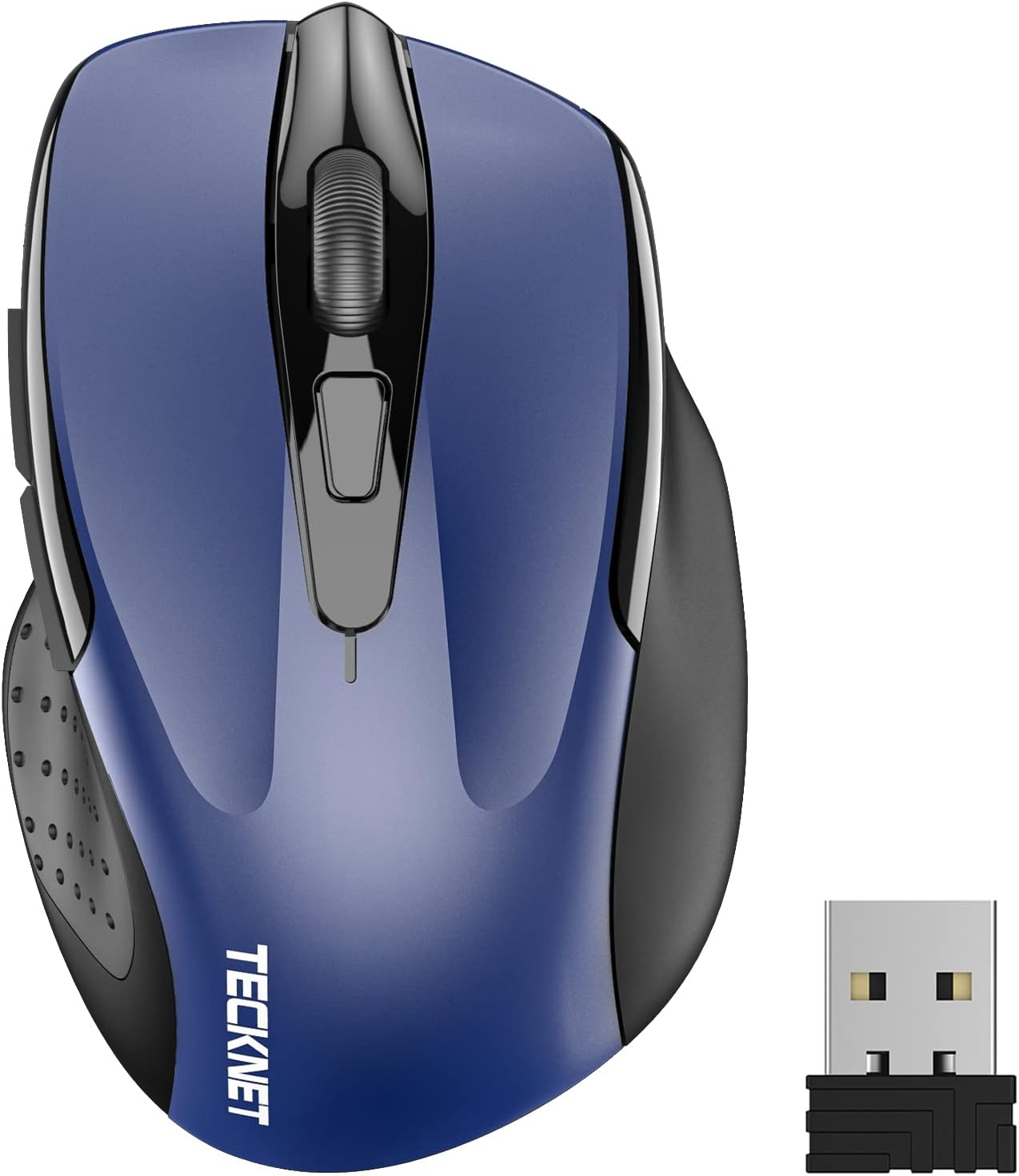 TECKNET BASICS Wireless Mouse,2.4GHz with USB Receiver,Computer Mouse for Laptop,PC,Computer,Chromebook,Notebook,2600 DPI,5 Adjustment Levels