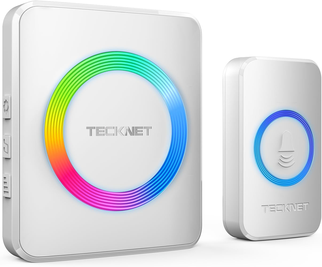TECKNET Wireless Doorbells for Home, IP65 Waterproof 1,300Ft 120dB Door Bell Ringer Wireless for Classroom with 60 Chimes & 5 Volume Levels, LED Flash