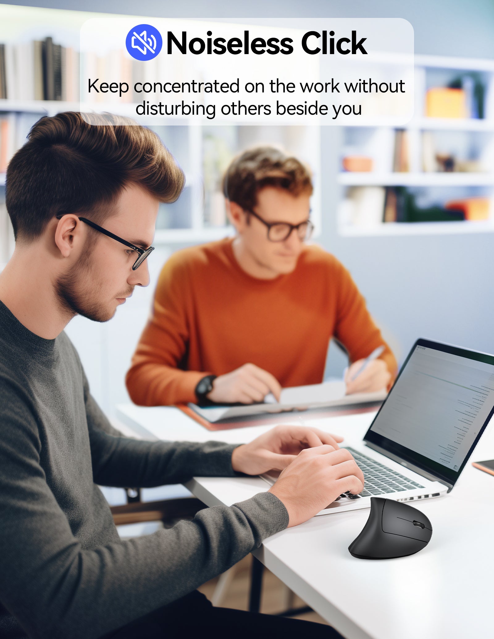 TECKNET Ergonomic Mouse, Wireless Vertical Mouse, 5 Adjustable DPI Levels