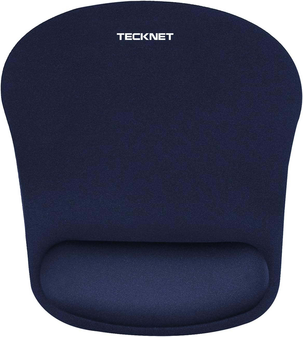TECKNET BASICS Mouse Pad with Wrist Support, Ergonomic Gaming Mouse Pad for Pain Relief, Non-Slip Waterproof Desk Pad for Office, Study & Laptop, Navy Blue