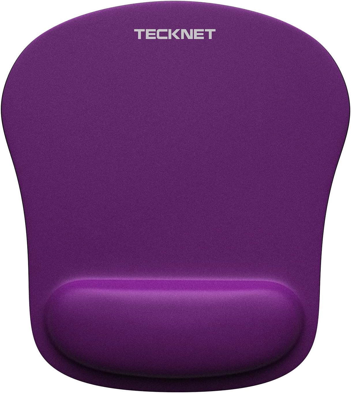TECKNET BASICS Mouse Pad with Wrist Support, Ergonomic Gaming Mouse Pad for Pain Relief, Non-Slip Waterproof Desk Pad for Office, Study & Laptop，Purple