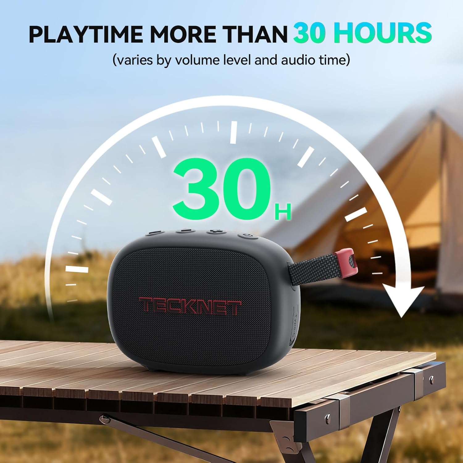 TECKNET Portable Bluetooth Speaker, IP67 Waterproof