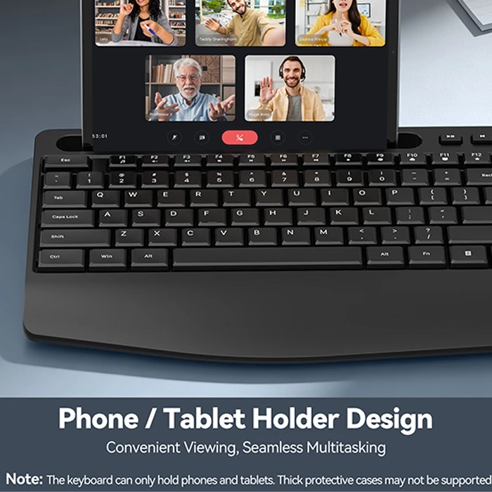 TECKNET Full-Size Ergonomic Wireless Combo, TK-KM063