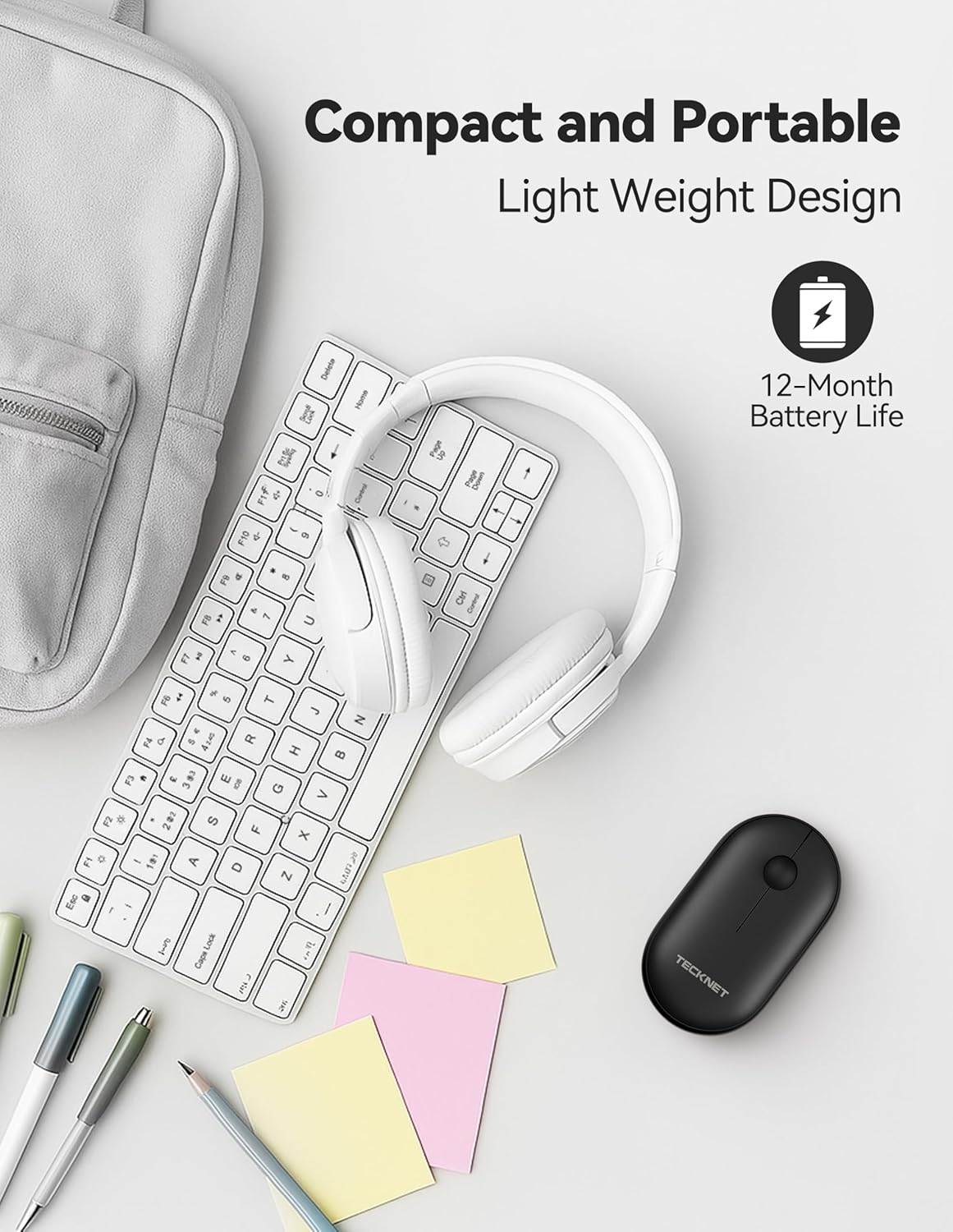 TECKNET Bluetooth & 2.4G USB-A Mouse