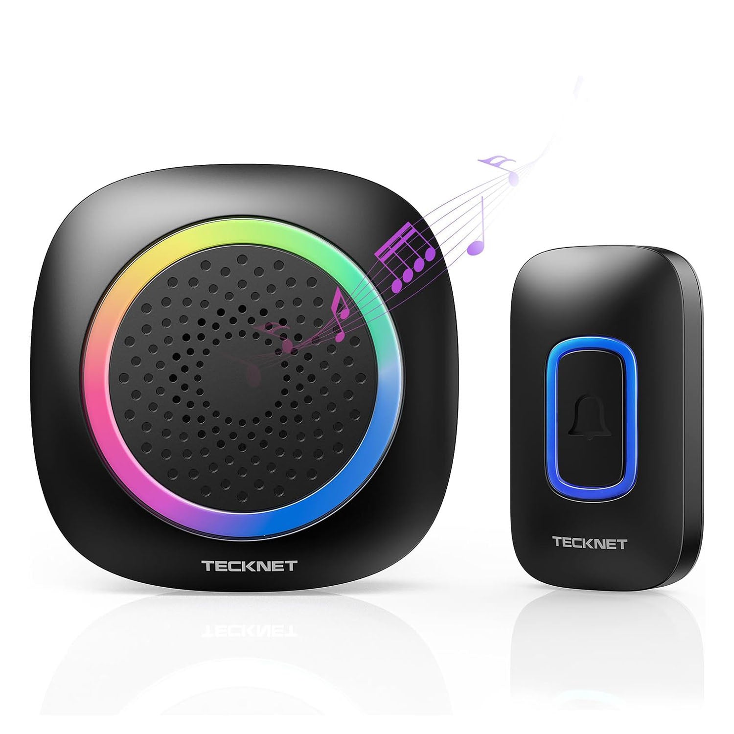 TECKNET Wireless Doorbell Chime with RGB Light