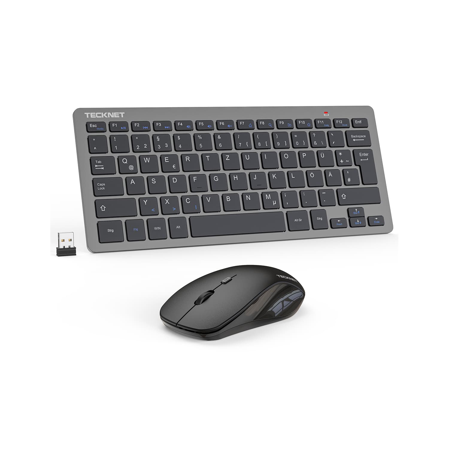 TECKNET Mini Wireless Keyboard and Mouse Combo 2.4GHz