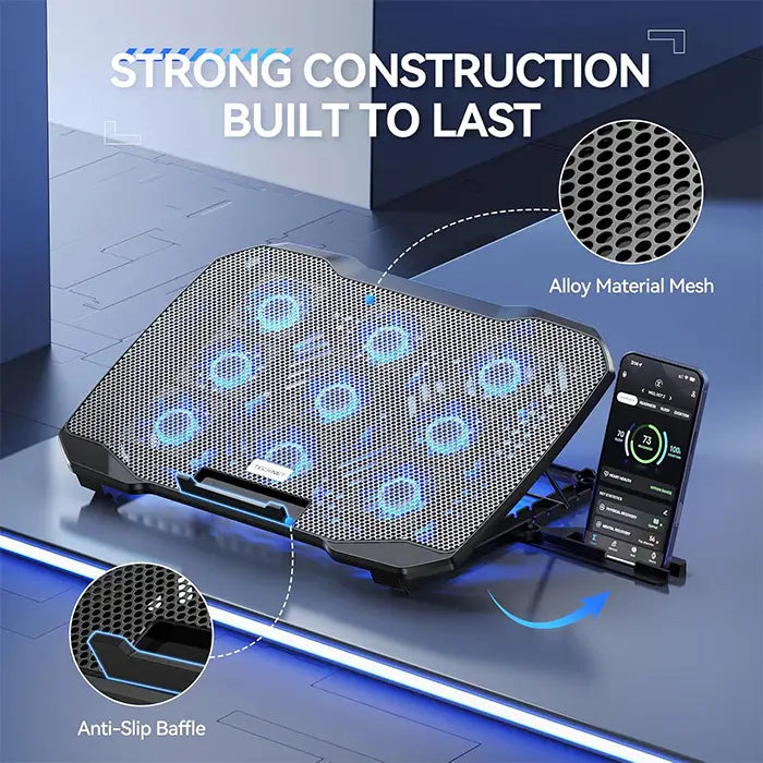 TECKNET Laptop Cooling Pad with Phone Stand