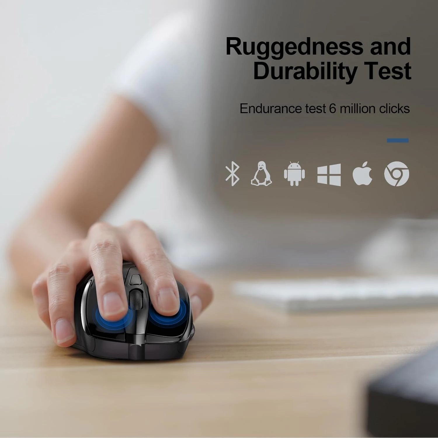 TECKNET Classic Tri-Mode Wireless Silent Mouse MS307