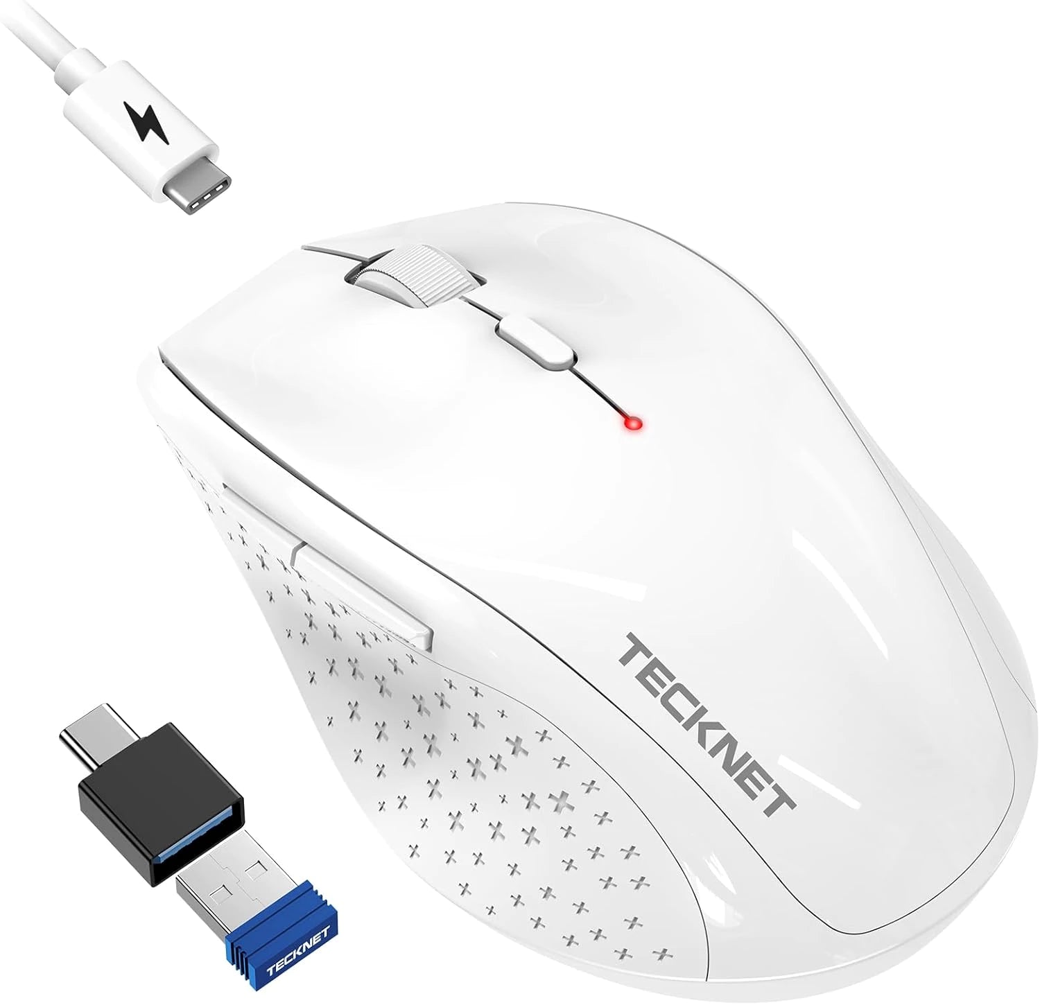 TECKNET Classic Jiggler Mouse, Silent, Rechargeable MS002