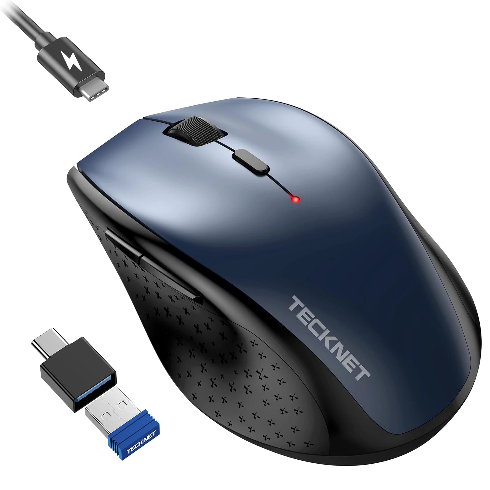 TECKNET Classic Jiggler Mouse, Silent, Rechargeable MS002