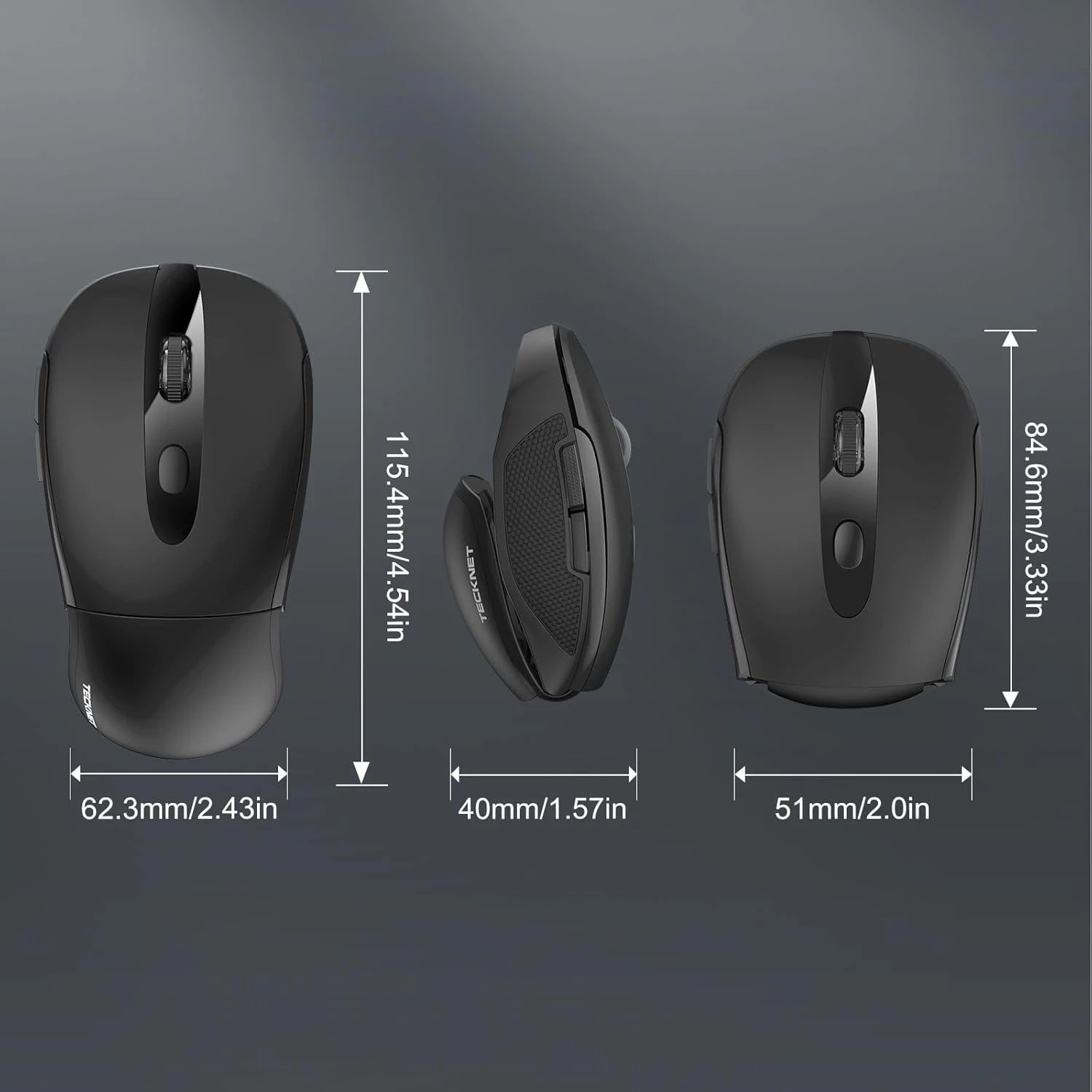 TECKNET GO Folding Wireless Mouse  EWM773