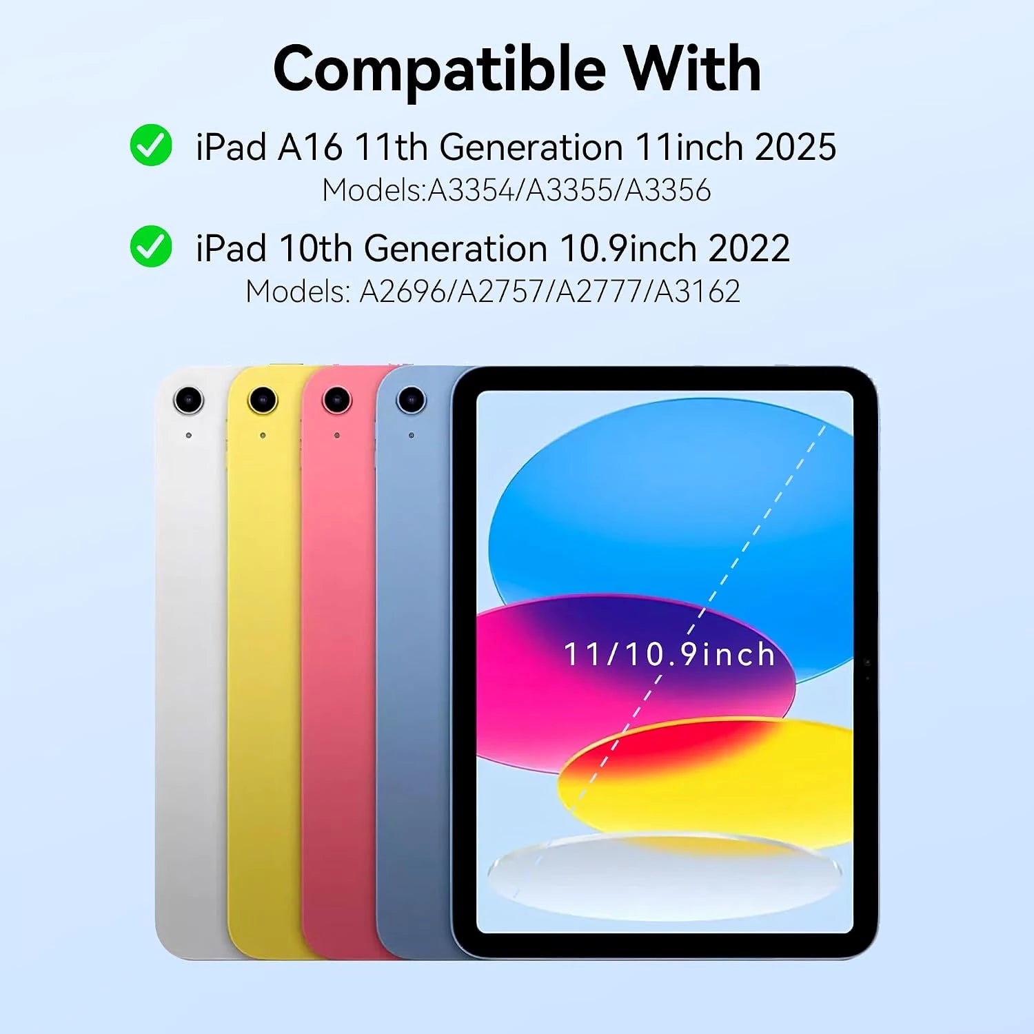 TECKNET for iPad A16 11th/10th Generation Case with Keyboard TK-KB039