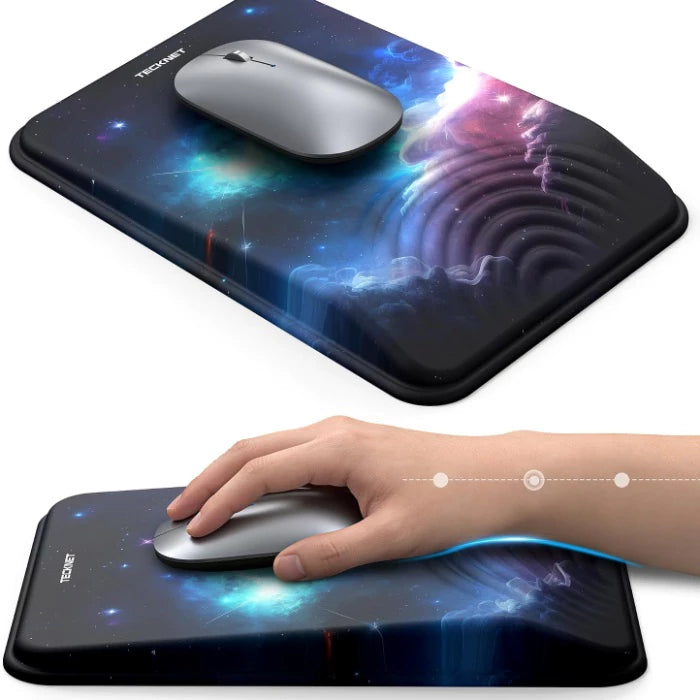 TECKNET Ergonomic Memory Foam Mouse Pad with Wrist Rest MGM01143