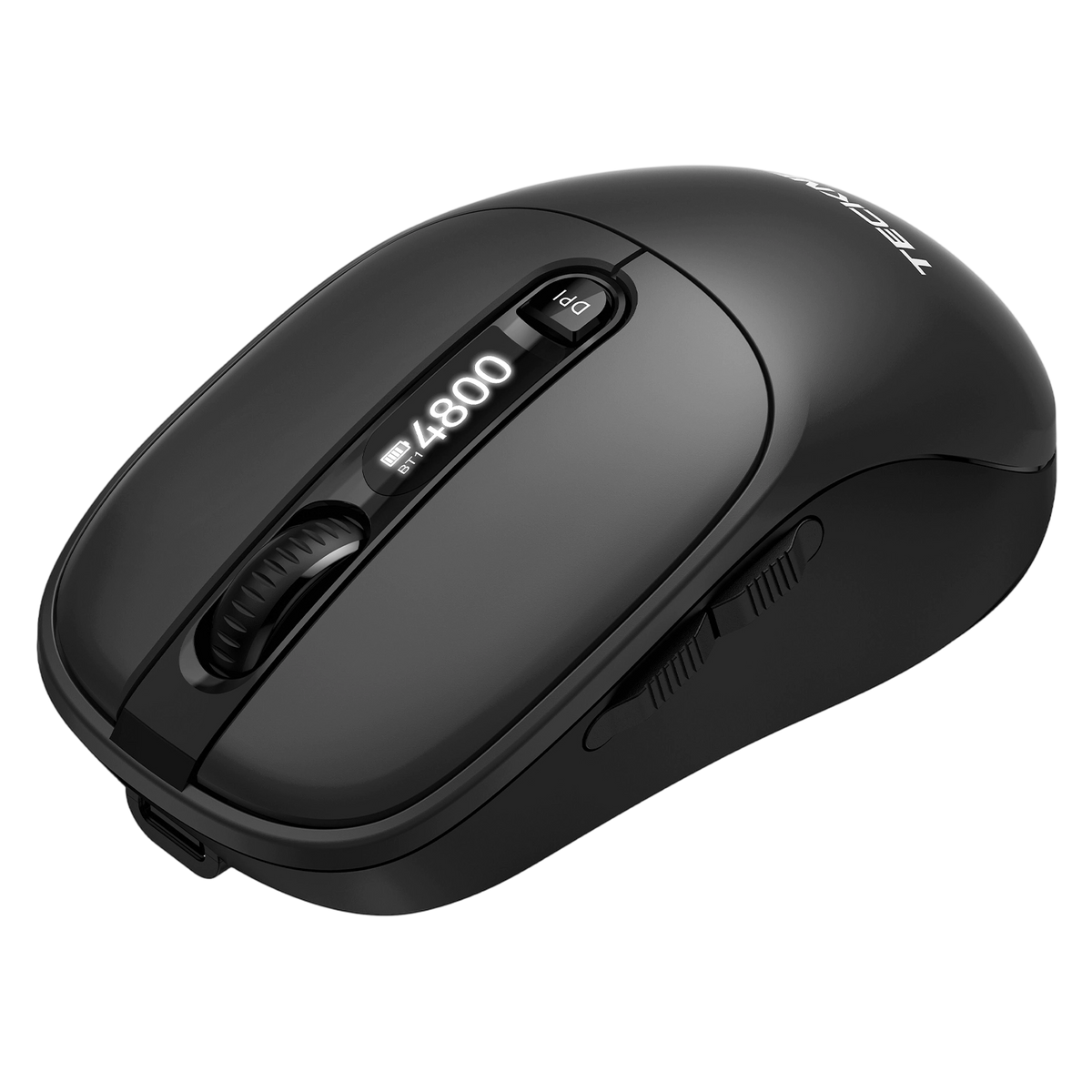 TECKNET Tri-Mode Rechargeable Bluetooth Mouse with LED Display for Laptop