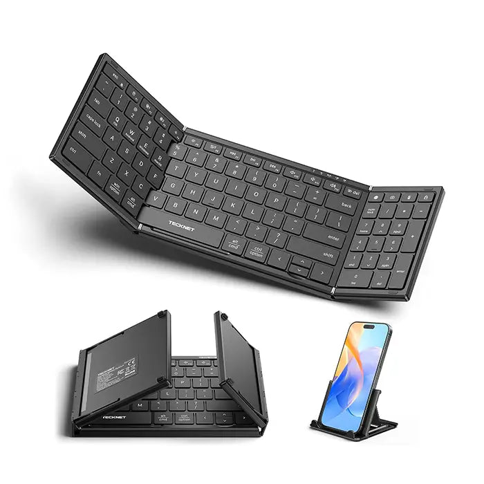 TECKNET Rechargeable Foldable Keyboard & Mouse Combo (Multi-OS), TK-KB046