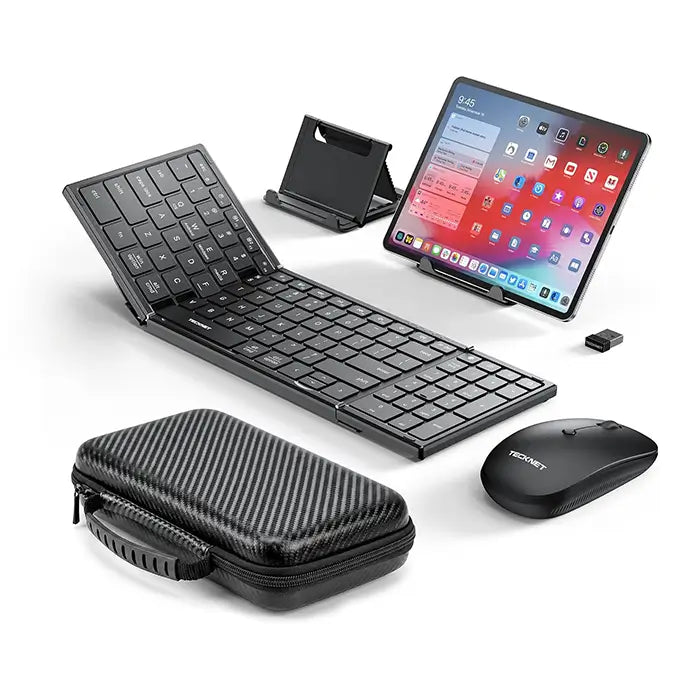 TECKNET Foldable Bluetooth Keyboard and Mouse Combo