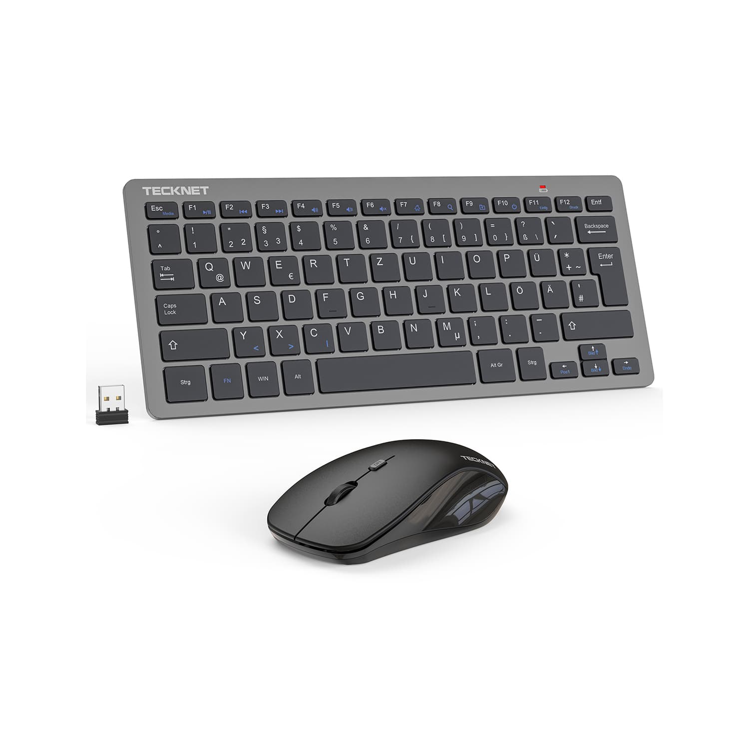 TECKNET Mini Wireless Keyboard and Mouse Combo 2.4GHz