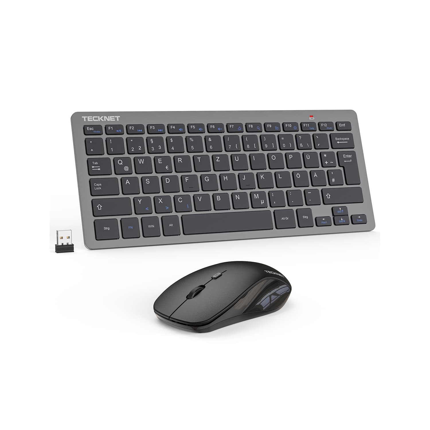 TECKNET Mini Wireless Keyboard and Mouse Combo 2.4GHz