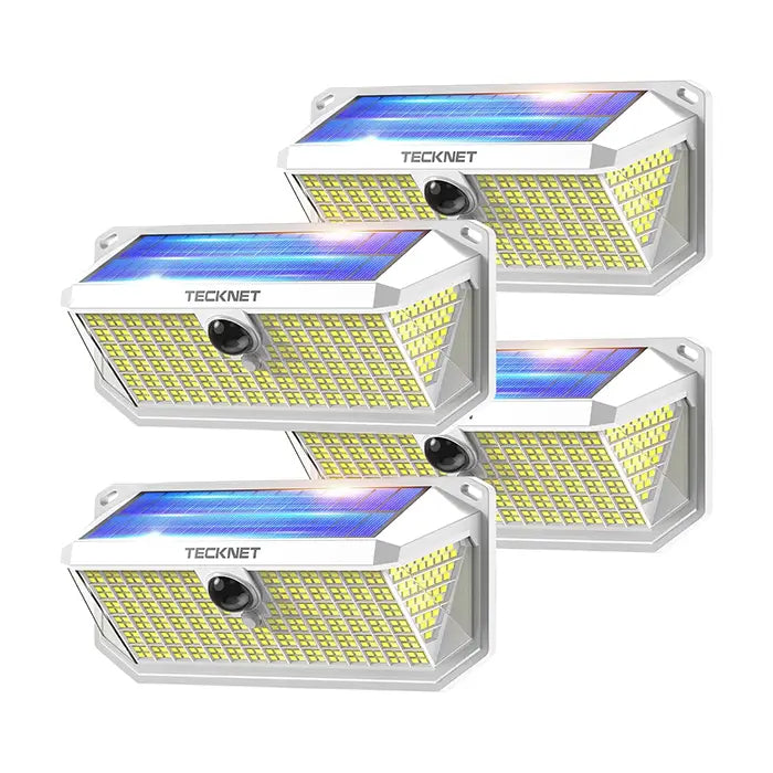 TECKNET 416 LED Solar Powered Outdoor Lights Motion Sensor Security Lights