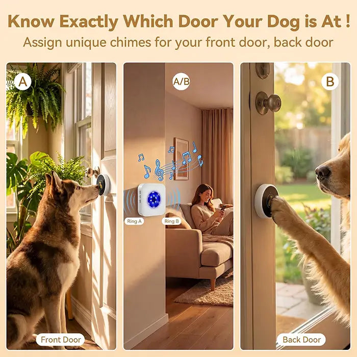TECKNET Dog Door Bell