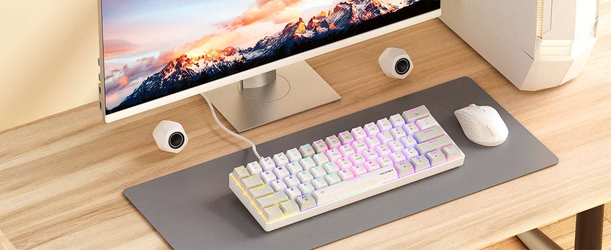 TECKNET 60% Mechanical Gaming Keyboard, Ultra-Compact Wired RGB Backli