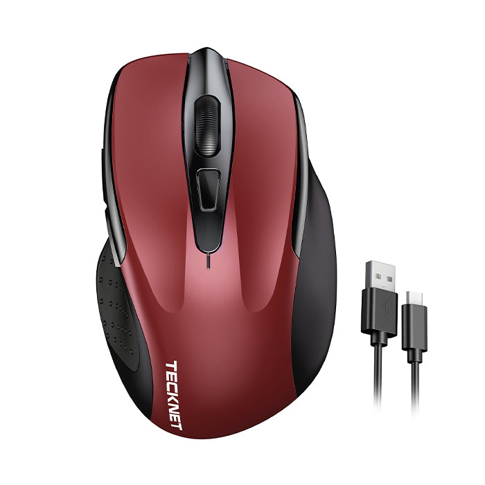 TECKNET Rechargeable Wireless Mouse, 2.4G Silent Mouse, 6 Adjustable 4800 DPI