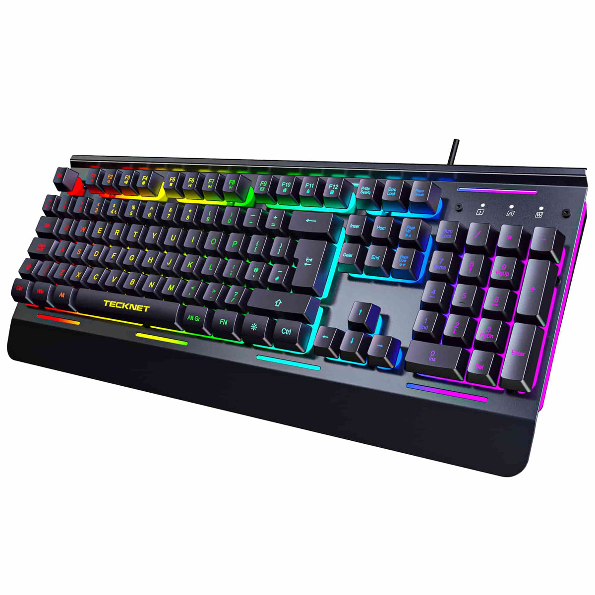 TECKNET RGB Gaming Keyboard with 105 Keys, All-Metal Panel