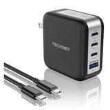 TECKNET GaN Ⅲ Portable USB C Wall Charger 100W