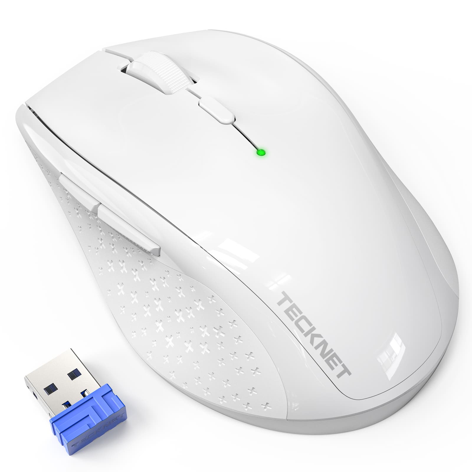 TECKNET Wireless Mouse, 2.4G USB Computer Mouse with 6-Level Adjustable 3200 DPI