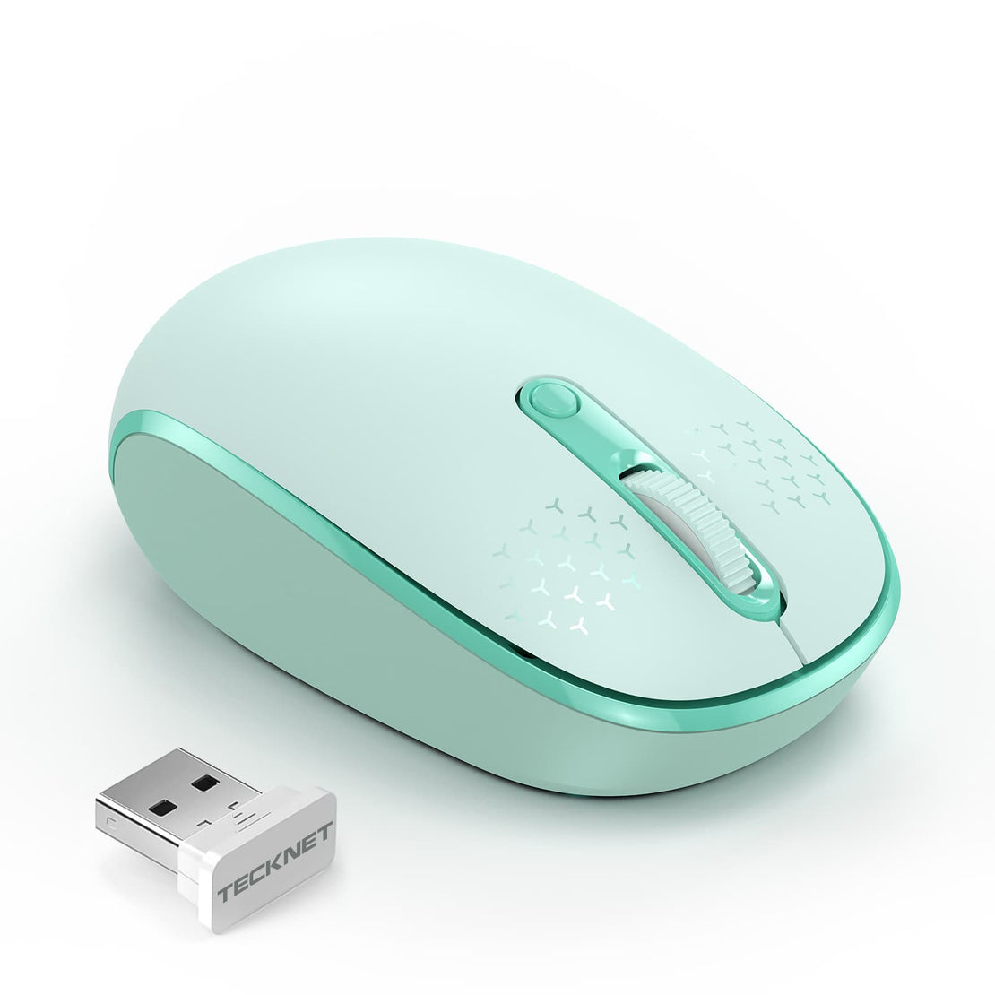 TECKNET 2.4G Silent Wireless Mouse with USB Receiver, 800/1200/1600 DPI